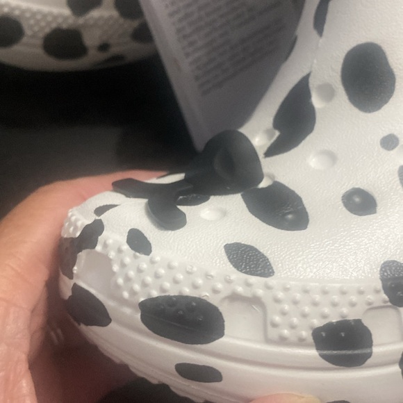 🆕 CROCS Kids CLASSIC “I AM DALMATIAN” Rain Boot TODDLER C 8 & C10⚫️⚪️ Unisex - Picture 6 of 12